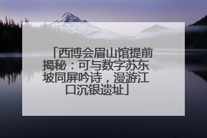 西博会眉山馆提前揭秘：可与数字苏东坡同屏吟诗，漫游江口沉银遗址