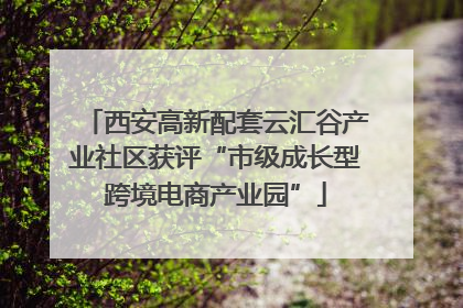 西安高新配套云汇谷产业社区获评“市级成长型跨境电商产业园”