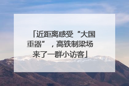 近距离感受“大国重器”，高铁制梁场来了一群小访客