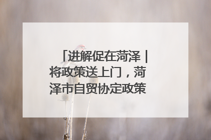进解促在菏泽｜将政策送上门，菏泽市自贸协定政策专题宣讲会召开