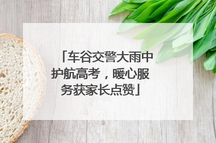 车谷交警大雨中护航高考，暖心服务获家长点赞