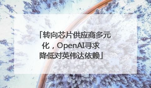转向芯片供应商多元化，OpenAI寻求降低对英伟达依赖