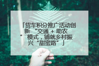 货车积分推广活动创新 “交通 + 助农” 模式，铺就乡村振兴“甜蜜路”