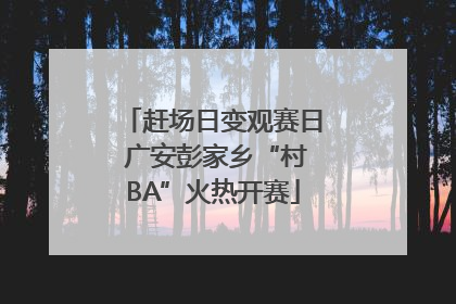 赶场日变观赛日 广安彭家乡“村BA”火热开赛