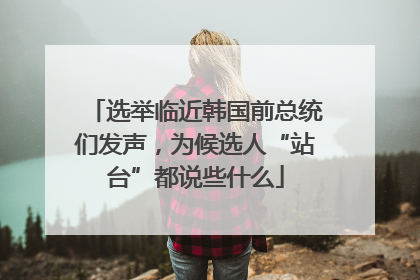 选举临近韩国前总统们发声，为候选人“站台”都说些什么