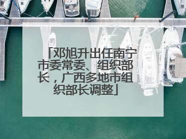 邓旭升出任南宁市委常委、组织部长，广西多地市组织部长调整