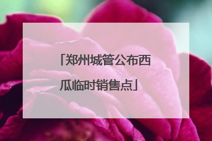 郑州城管公布西瓜临时销售点