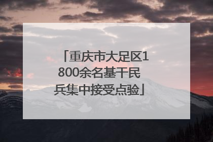 重庆市大足区1800余名基干民兵集中接受点验