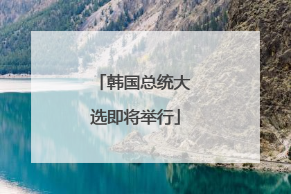 韩国总统大选即将举行