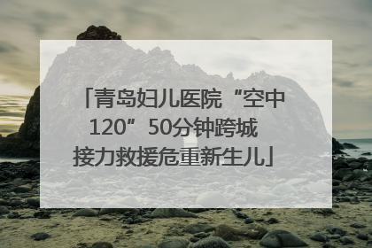 青岛妇儿医院“空中120”50分钟跨城接力救援危重新生儿