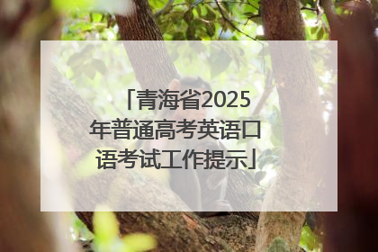 青海省2025年普通高考英语口语考试工作提示