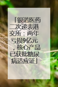 银诺医药二次递表港交所：两年亏损9亿元，核心产品已获批糖尿病适应证