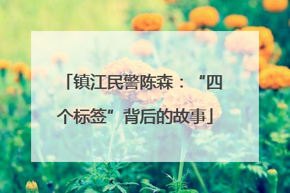 镇江民警陈森：“四个标签”背后的故事