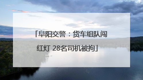 阜阳交警：货车组队闯红灯 28名司机被拘