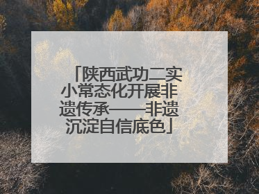 陕西武功二实小常态化开展非遗传承——非遗沉淀自信底色