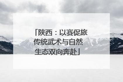 陕西：以赛促旅 传统武术与自然生态双向奔赴