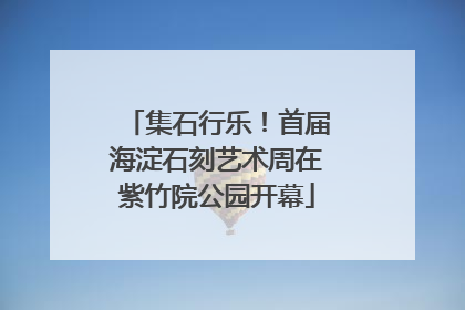 集石行乐！首届海淀石刻艺术周在紫竹院公园开幕