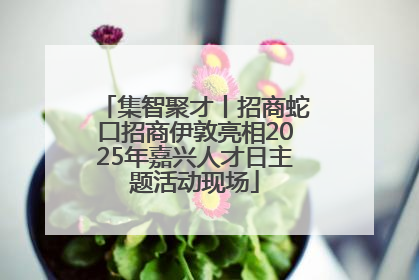 集智聚才丨招商蛇口招商伊敦亮相2025年嘉兴人才日主题活动现场
