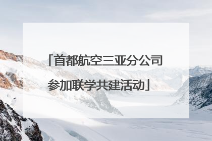 首都航空三亚分公司参加联学共建活动