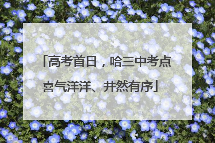 高考首日，哈三中考点喜气洋洋、井然有序