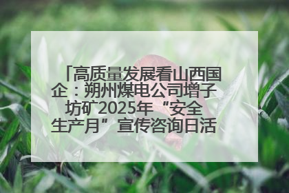 高质量发展看山西国企：朔州煤电公司增子坊矿2025年“安全生产月”宣传咨询日活动亮点纷呈