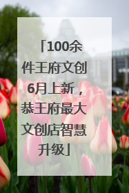 100余件王府文创6月上新，恭王府最大文创店智慧升级