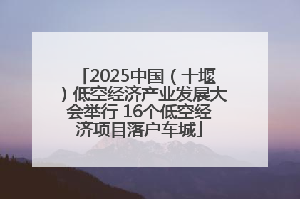 2025中国（十堰）低空经济产业发展大会举行 16个低空经济项目落户车城