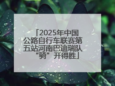 2025年中国公路自行车联赛第五站河南巴迪瑞队“骑”开得胜