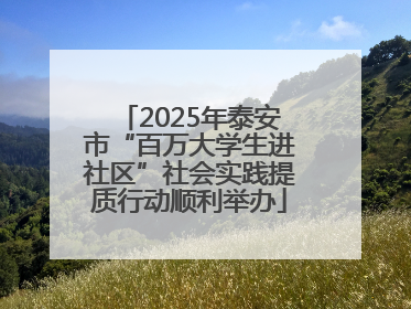2025年泰安市“百万大学生进社区”社会实践提质行动顺利举办