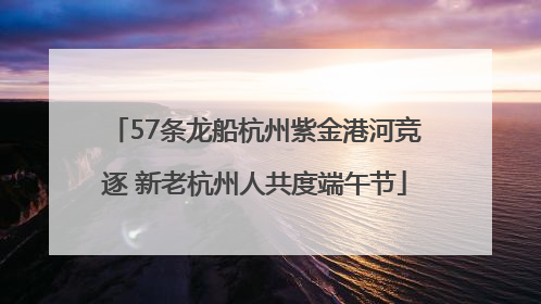 57条龙船杭州紫金港河竞逐 新老杭州人共度端午节