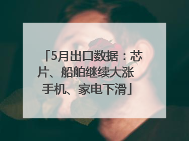 5月出口数据：芯片、船舶继续大涨 手机、家电下滑