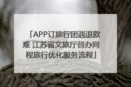APP订旅行团遇退款难 江苏省文旅厅督办同程旅行优化服务流程